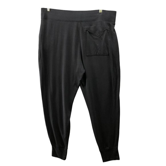 Athleta Nightime Bliss Sleep Jogger Pants Womens XL Black Modal Blend Lounge - Picture 2 of 9